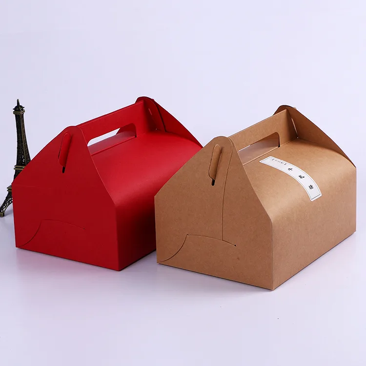 Kraft Paper Box Pastry Cookie Box Cupcake - 2