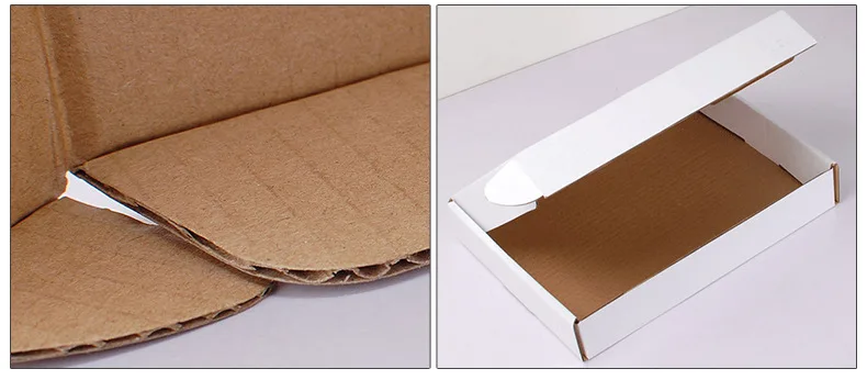 Blank White Corrugated Paper Box - 2