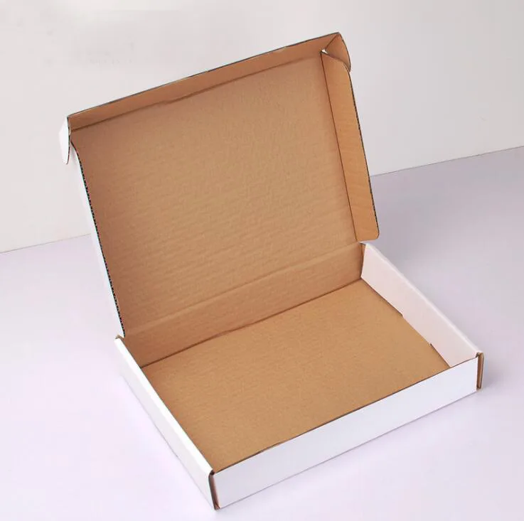 Blank White Corrugated Paper Box - 4