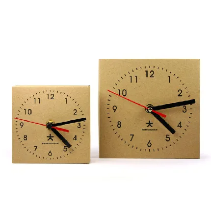 Personalized Kraft Corrugated Paper Box Clock Box - 1