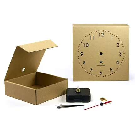 Personalized Kraft Corrugated Paper Box Clock Box - 2