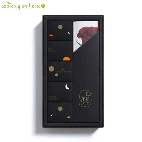 Black Foldable Paper Box Chocolate Gift Box