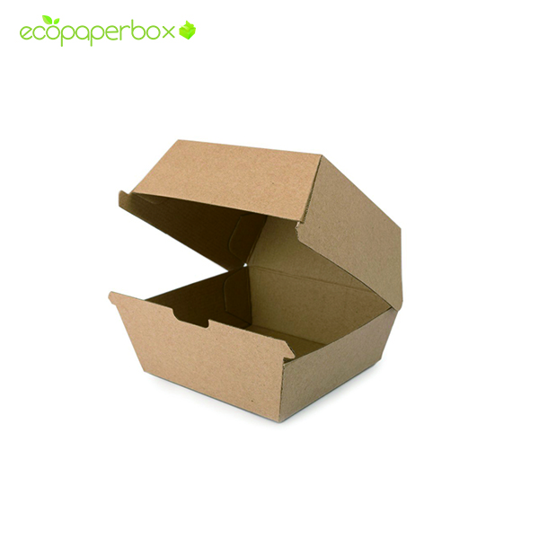 Custom Brown Corrugated Burger Box from China 
