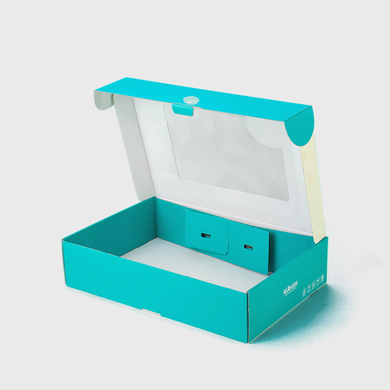 Custom Printed Window White Corrugated Mailer Packaging Boxes Manufacturer from China