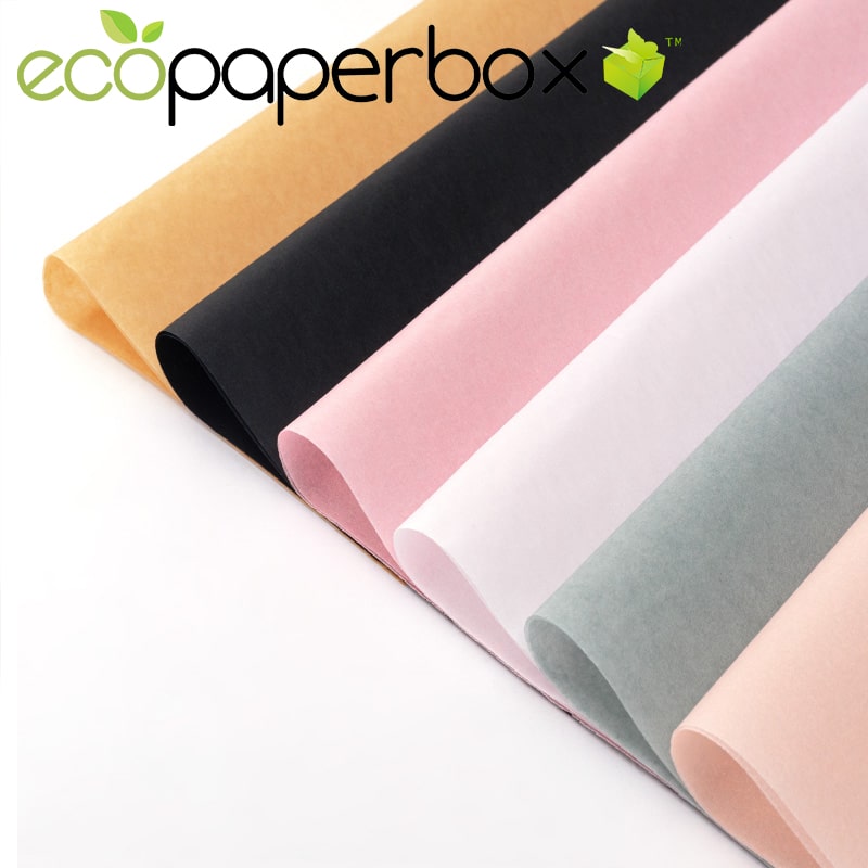 Custom printed folding eco tissue paper for gift box bespoke wrapping paper