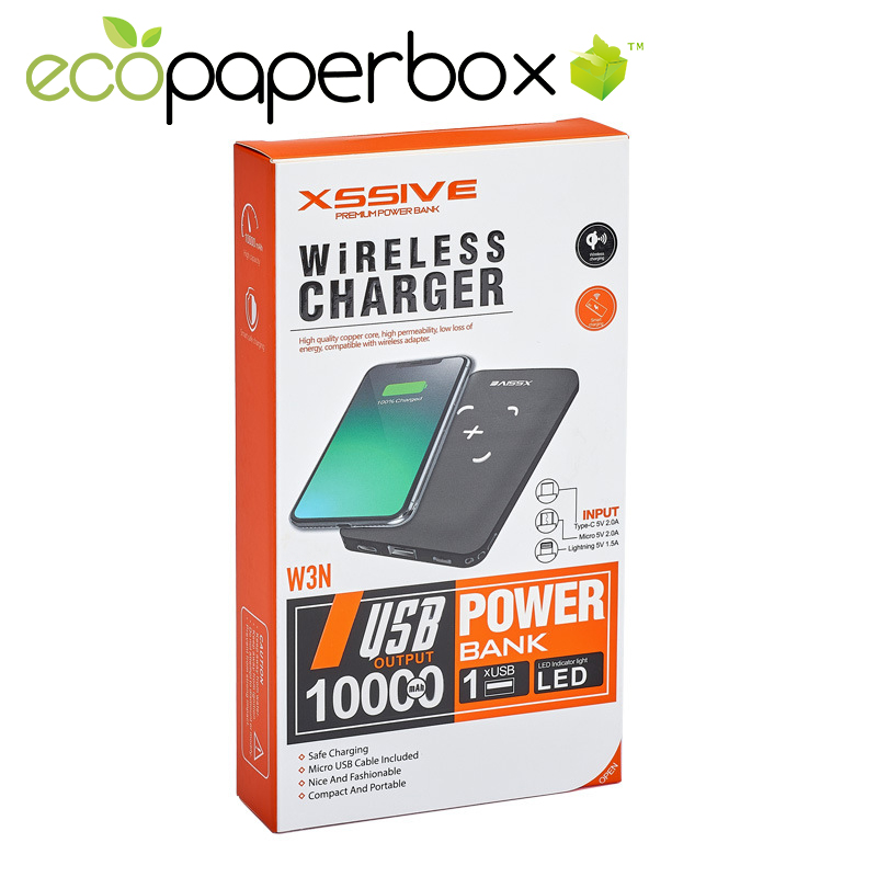 Custom New Portable charger Box Powerbank Packaging Box with Magnetic