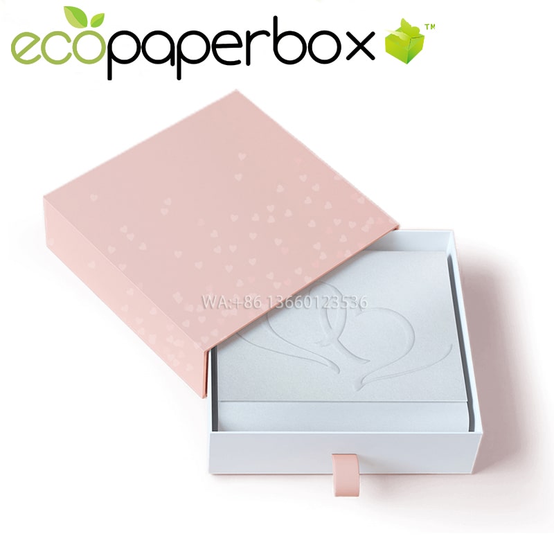 Bespoke slide open rigid setup boxes custom  jewelry box with logo 