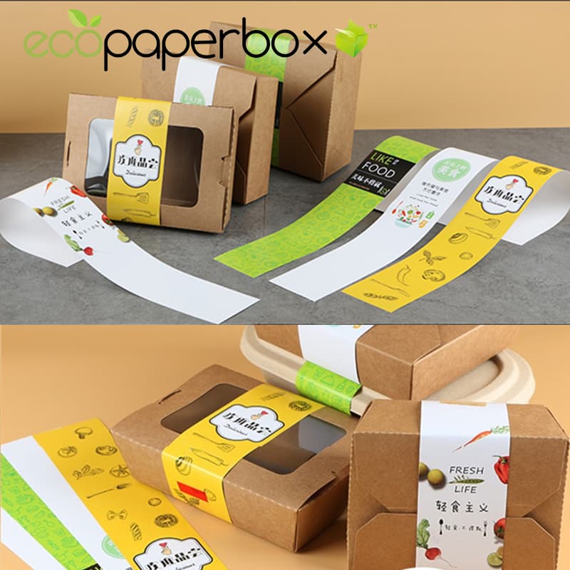 Custom Printing Belly Bands Pesonalised Cardboard Sleeves for Food Packaging 