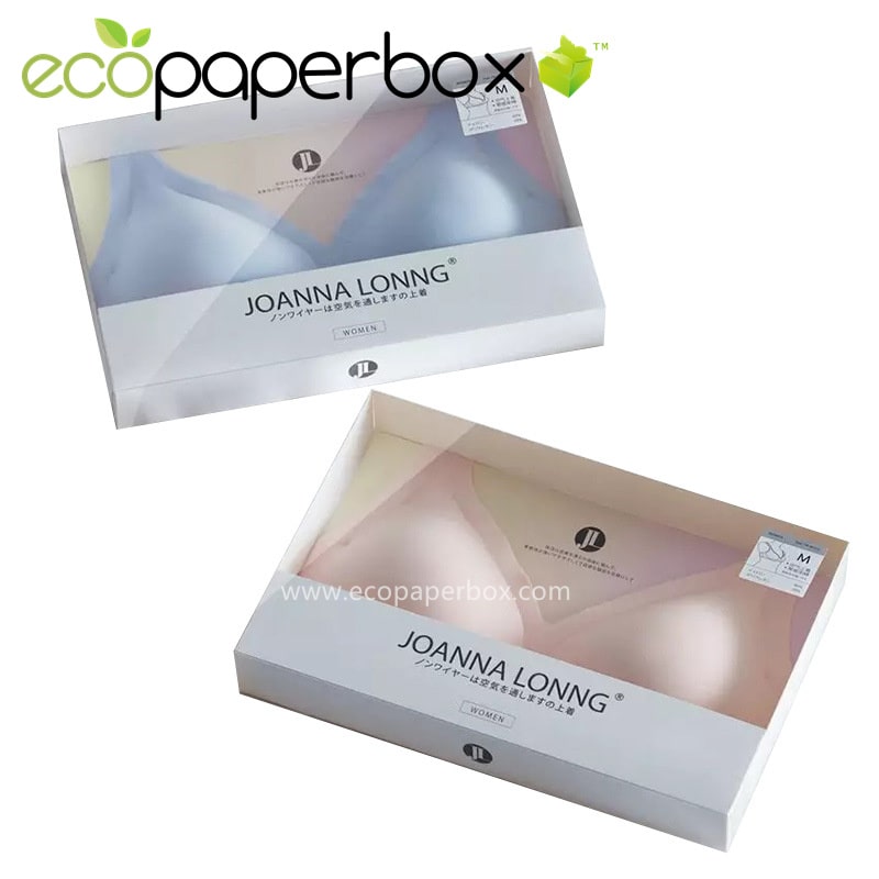 Custom bra packaging box manufacturer with clear lid for Undergarments box