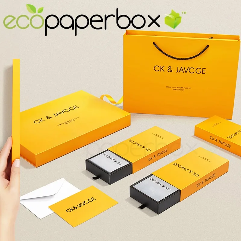 Sock Packaging Cardboard Sleeve Drawer Box for Socks and underwear Fashions
