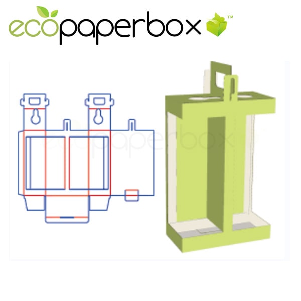 Custom Hand-held two-box box wine box packaging two-bottle packaging design ECOSD00015-B015