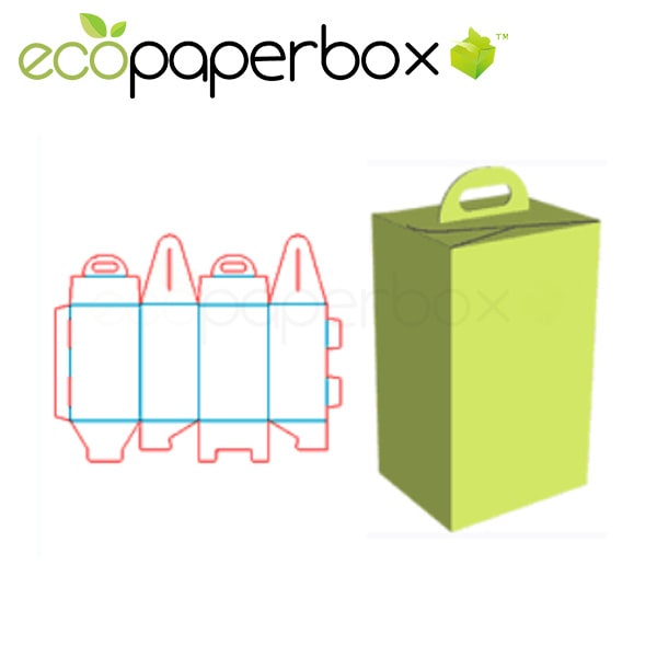 Custom Hand-held lock bottom tube box color box paper-jamcorrugated paper pit tray lid lock buckle is no ECOSD00020-B036