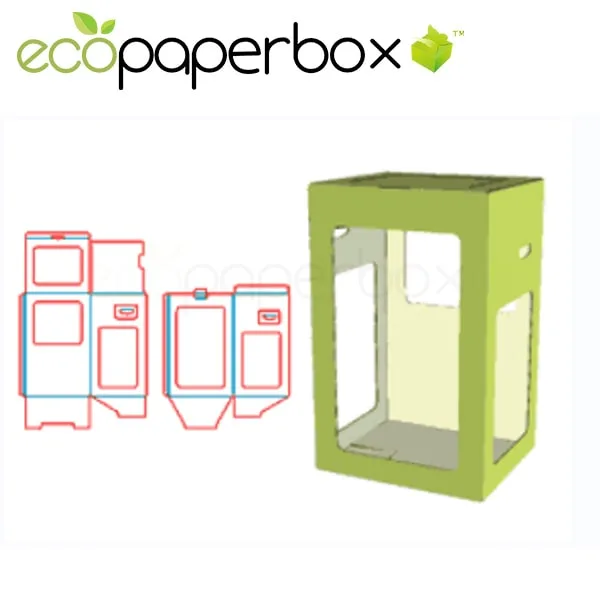 Double Barge Tube Box Window Design Cover Socket Bottom Self-Locking Tube Box Top Latch Better Pr Ecosd00025-B064