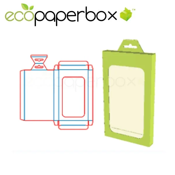 Paper-Jam Tube Box Mobile Phone Case Packaging Mobile Phone Set Packaging Hook Box Double-Insert Ecosd00022-B054