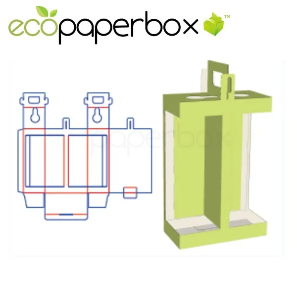 Hand-Held Two-Box Box Wine Box Packaging Two-Bottle Packaging Design Ecosd00015-B015