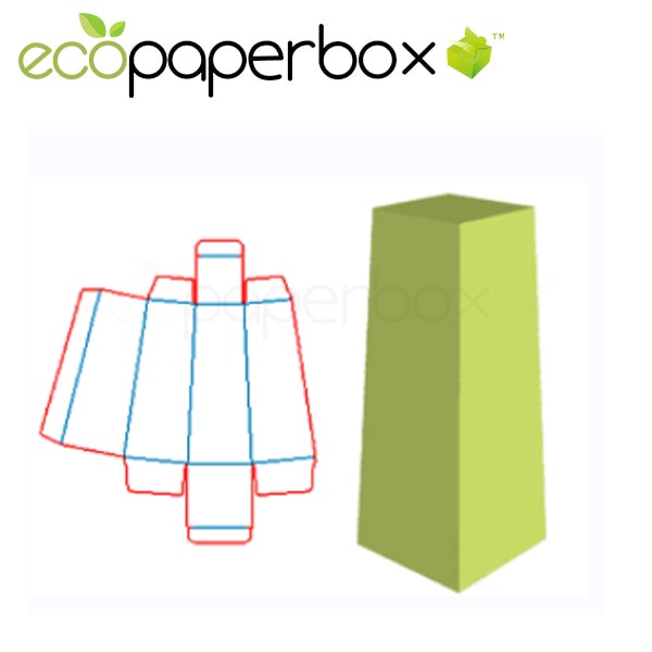 Custom Up and down wide tube box trapezoidal box structure design packaging color box design double box ECOSD00048-L083A