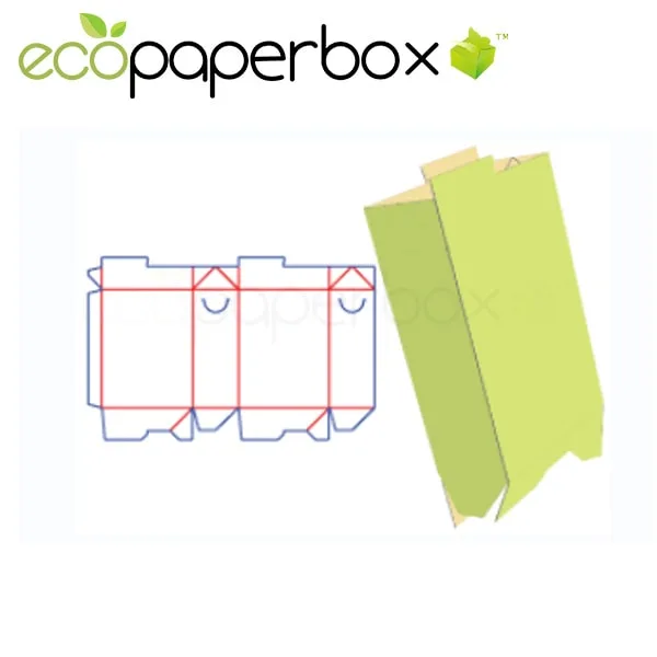 Adhesive Bottom Tube Box Color Box Paper-Mounted Corrugated Pit Tray Covered as Connected Folding Ecosd00064-H011