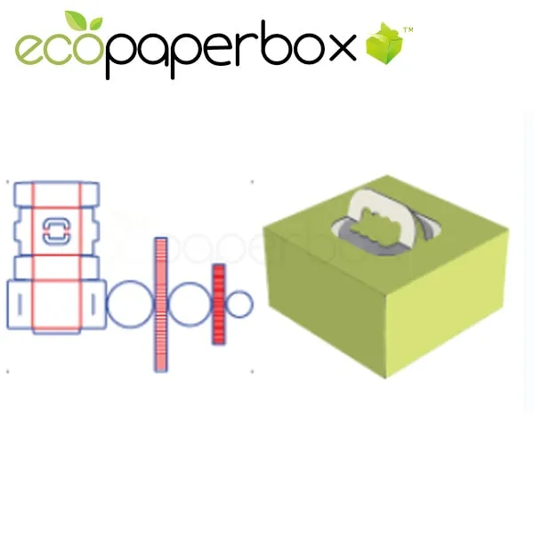 Cake Box Cake Box Structure Design Double-Socket Cake Box Hand-Lift Cake Box Top-Facing Hand-To-Ecosd00042-K040