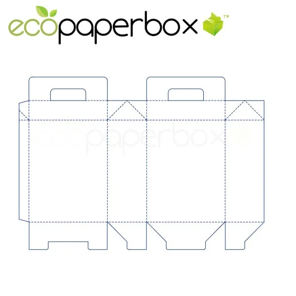 Portable Lock Bottom Box Gift box design health care product packaging fruit packaging with hand ECOSD00072-K026 - 2
