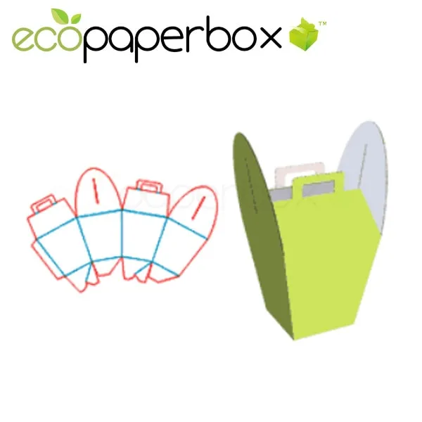 Upper Wide and Lower Narrow Tube Box Hand Box Structure Trapezoidal Box Structure Design Packag Ecosd00046-L054a