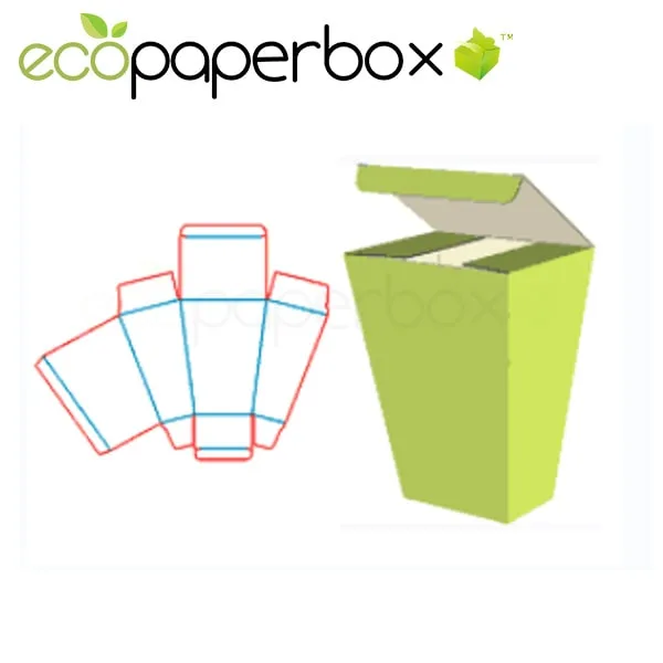 Upper Wide and Lower Narrow Tube Box Trapezoidal Box Structure Design Packaging Color Box Design Ecosd00074-L079