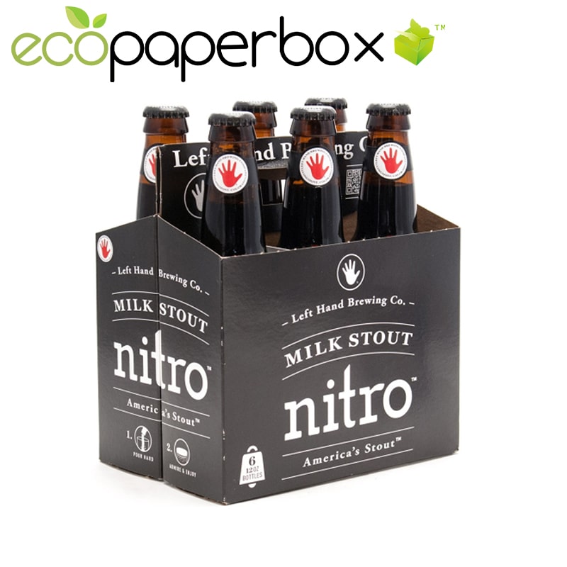 Custom Corrugated Cardboard Beer Carriers 6 Pack and 4 Pack Bottle Holder