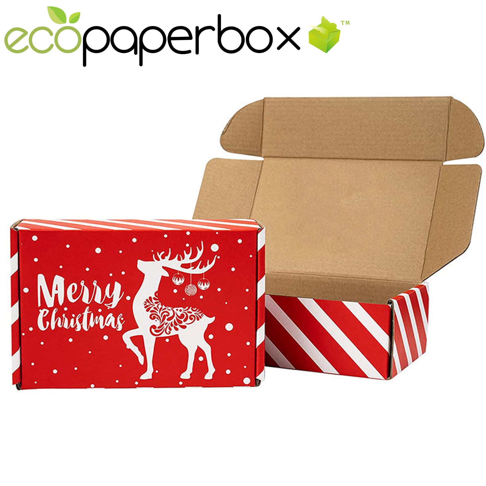 Holiday Colored Mailers Boxes Custom Corrugated Mailing Boxes
