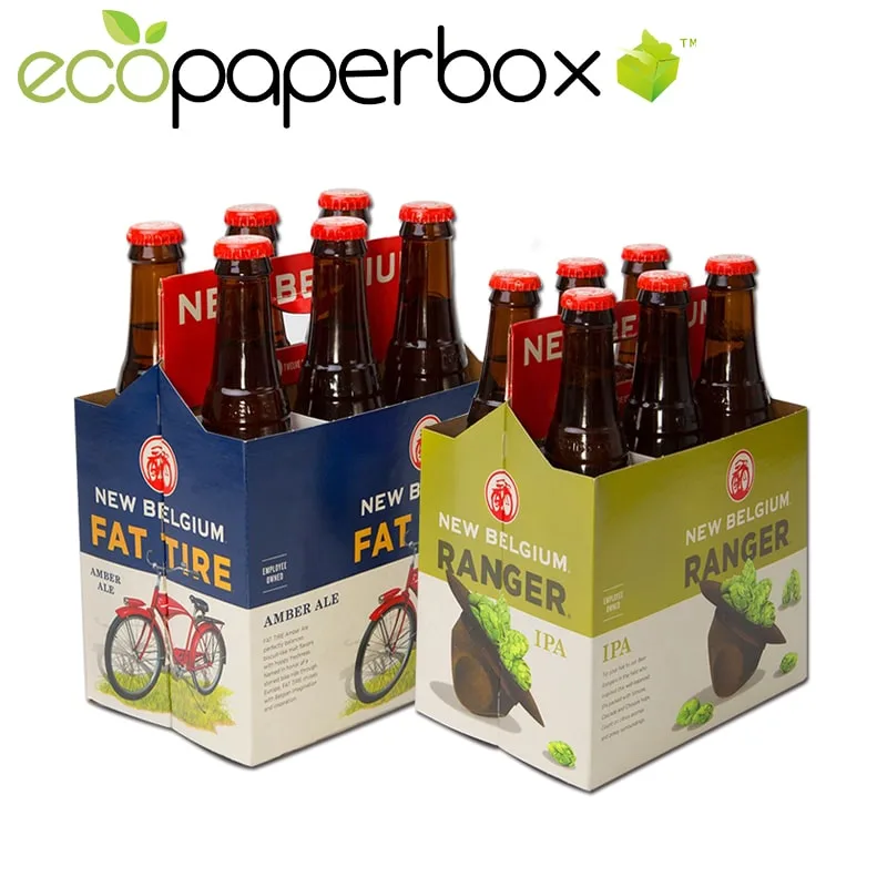 Printed Bottle Carrier Cardboard Corrugated Bo with Handle - 1