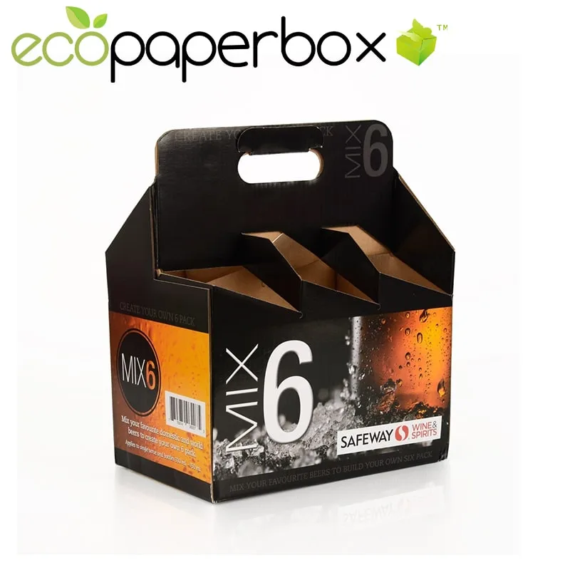 Printed Bottle Carrier Cardboard Corrugated Bo with Handle - 3