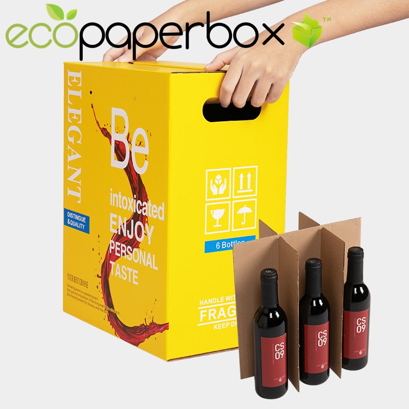 Custom 6 bottle cardboard wine boxes Australia Market