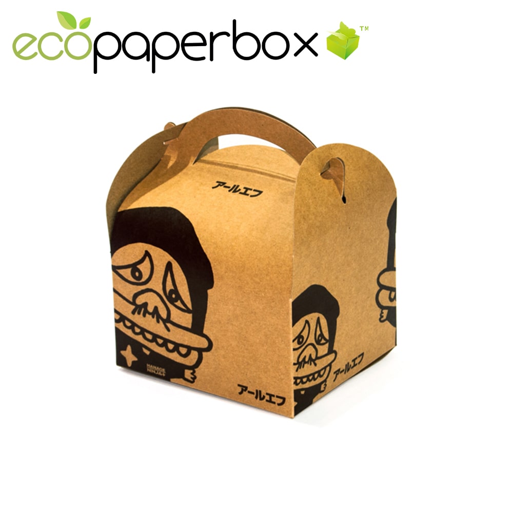 Muffin Cupcake Case Tray Packaging Hanger Paperboard Box with Window 