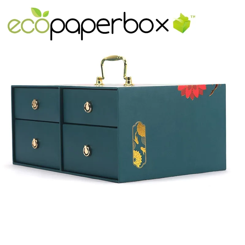 Personalized Luxury Mooncake Gift Boxes Sliding Drawer Gift Boxes - 2