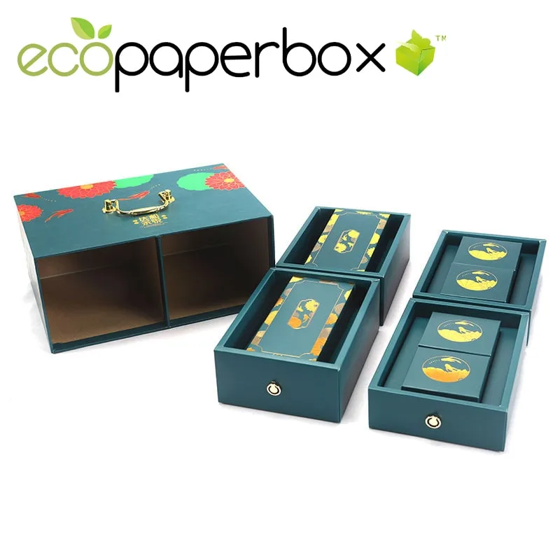Personalized Luxury Mooncake Gift Boxes Sliding Drawer Gift Boxes - 3