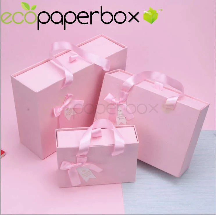 Sliding Rigid Box Pull out Drawer Style Rigid Gift Box with handle - 2