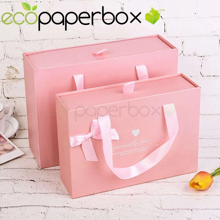 Sliding Rigid Box Pull out Drawer Style Rigid Gift Box with handle - 4