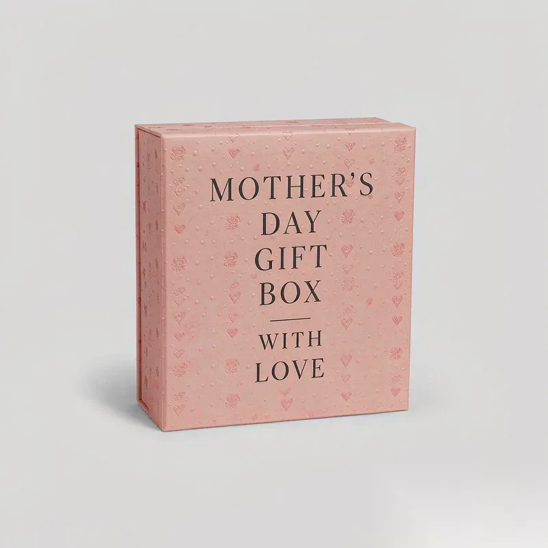 Custom Printed Rigid Mother's Day Gift Box with Lid and Insert - 1