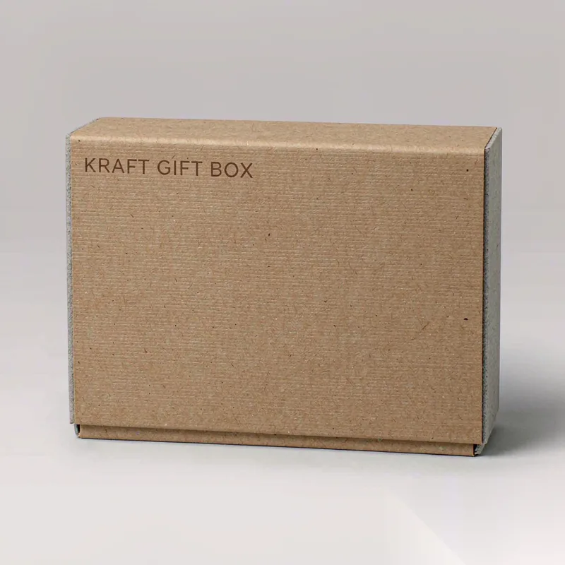 Custom Printed Kraft Gift Box with Lid for Eco Brands - 1