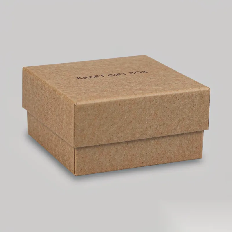 Custom Printed Kraft Gift Box with Lid for Eco Brands - 3