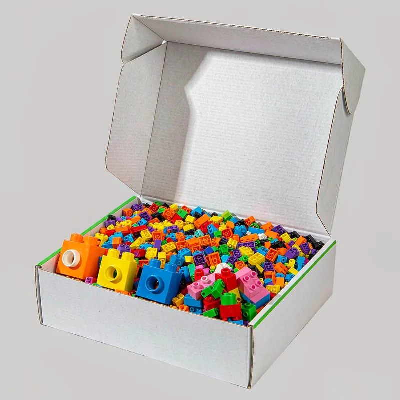 Custom Printed Building Block Storage Box with Window - 2